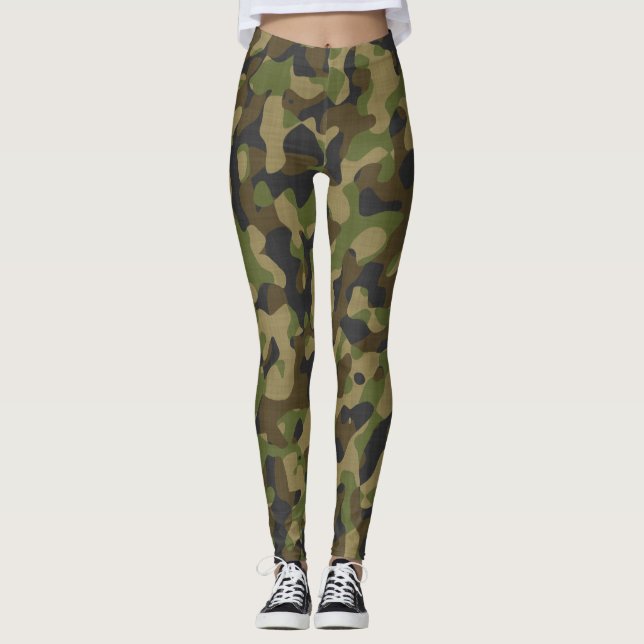 Leggings Conception de l'armée de camouflage (Devant)
