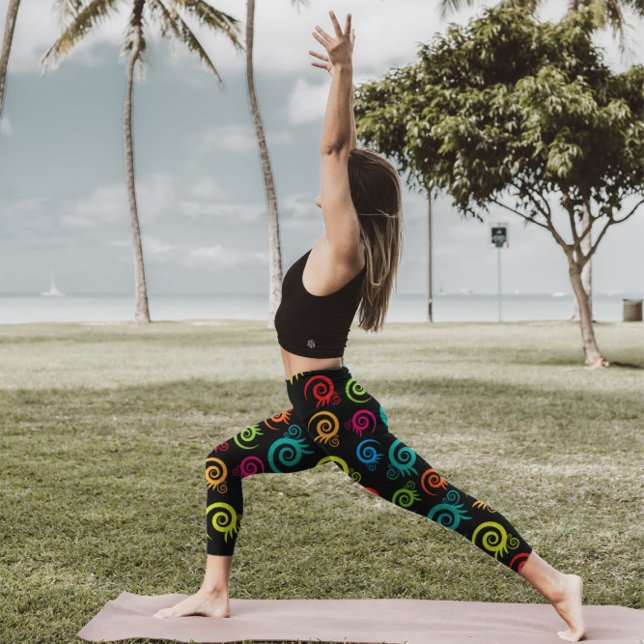 Leggings Conception de légumineuses de fusion florale vibra (Créateur téléchargé)