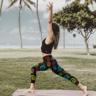 Leggings Conception de légumineuses de fusion florale vibra