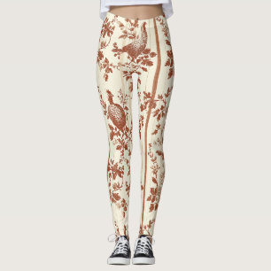 Leggings Conception de toile de ferme en terre cuite vintag