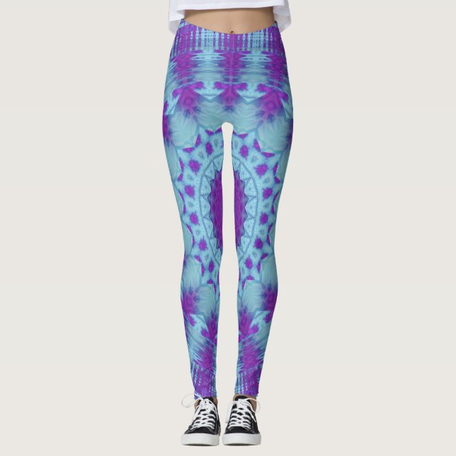 Leggings Conception de WC bleu violet (Devant)