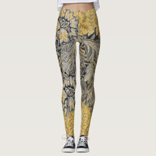 Leggings CONCEPTION FLORALE DE William Morris AVEC PÊCHES 