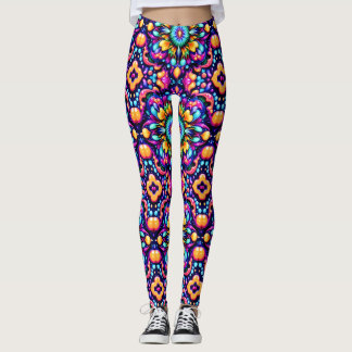 Leggings CONCEPTION MASSIVEMENT LUMINEUSE ~ Violet Orange ~