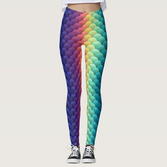 Leggings Conception originale de Daks de yaks - 'mardi gras (Devant)