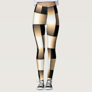 Leggings Conception Tissage Doré ~ Tan ~ Noir ~ Or ~