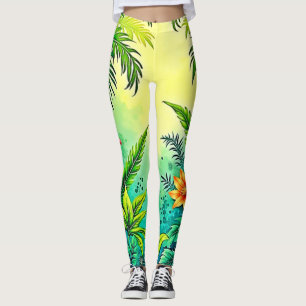 Leggings Conception Tropical Jungle Lush Paradise