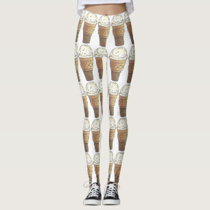Leggings Cones de crème glacée à la vanille simple Scoop