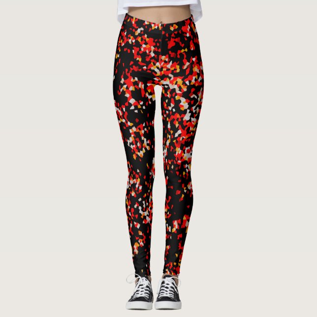 Leggings Confetti d'automne foncé (Devant)