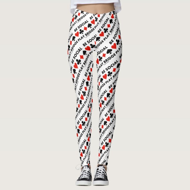 Leggings Conseils sur les quatre cartes Be Social Play Brid (Devant)