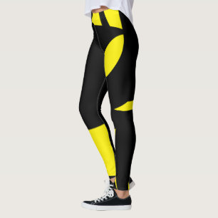 Leggings Contemporain Jaune / Noir