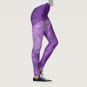 Leggings Cool Abstrait violet et Lavender fusionne les lége