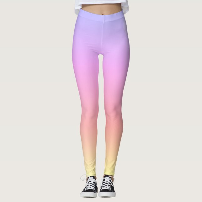 Leggings Cool Bleu chaud motif géométrique abstrait (Devant)