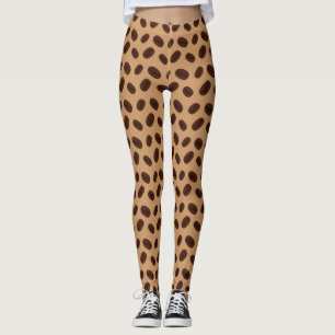 Leggings Cool Brown Fèves de café motif