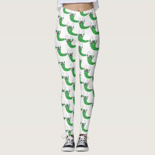Leggings Cool drôle de chenille nerveuse avec lunettes moti