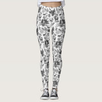 Cool Elégant noir blanc cerf French Toile