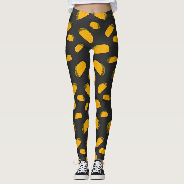 Leggings Cool et amusant yummy taco motif (Devant)