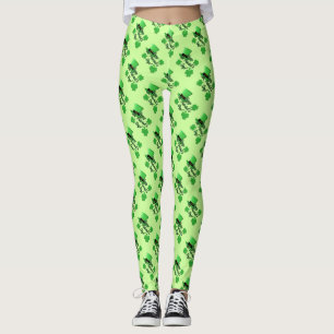 Leggings Cool fun Chapeau vert haut Shamrocks St Patricks D
