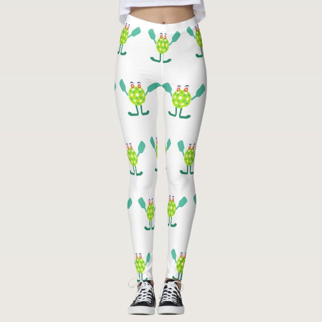 Leggings Cool Mr Pickle-ball Pattern  (Devant)