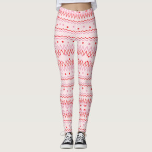 Leggings Cool Pink Zigzag Chevron