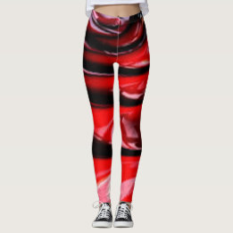 Leggings cool rouge noir moderne Chipster collage artistiqu