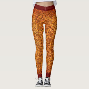 Leggings Cool Rough Look Motif rouge