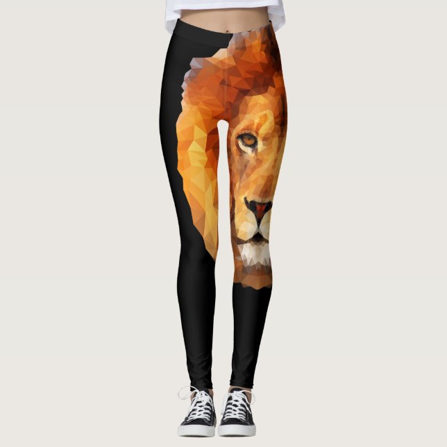 Leggings Copie Brown 2 de tête de lion (Devant)