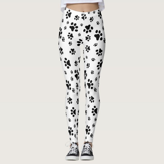 Leggings Copie de motif de pattes de chien (Devant)