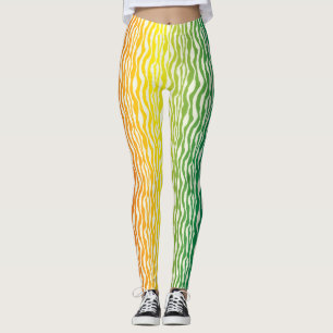 Leggings Copie de motif de zèbre d'arc-en-ciel