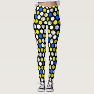 Leggings Copie de Pickleball - pois bleu blanc vert