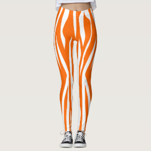 Leggings Copie de zèbre de mandarine