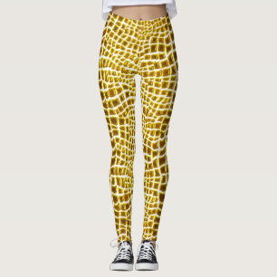 Leggings Copie d'or de girafe