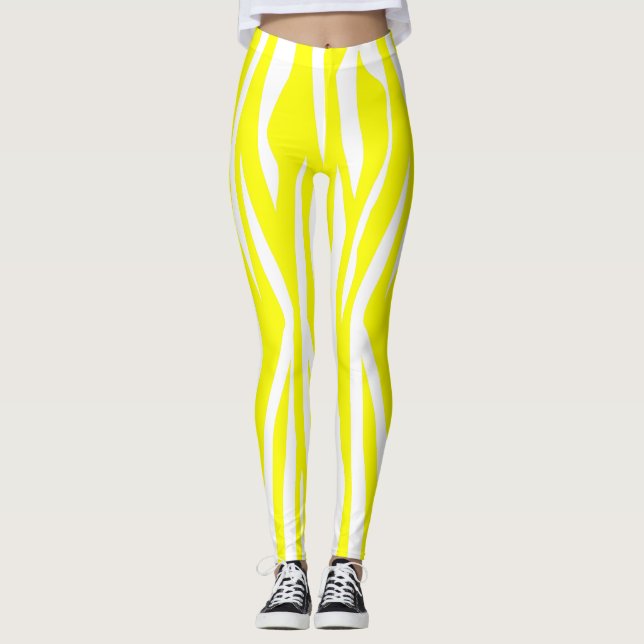 Leggings Copie jaune de zèbre (Devant)