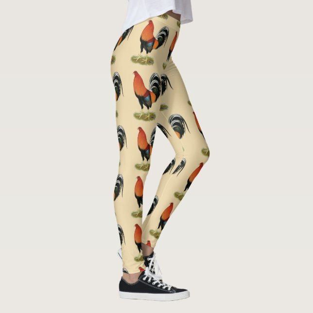 Leggings Coq blond comme les blés de coq de combat (Droite)