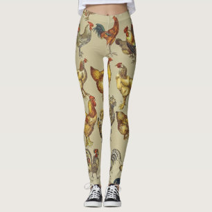 Leggings Coq Poulet de la ferme Volaille animale Pays