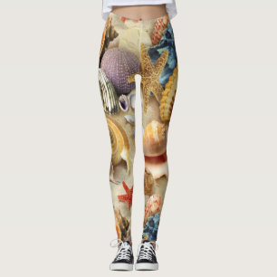 Leggings Coques de mer sur la plage