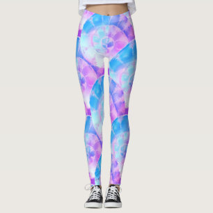 Leggings Coques violettes Et Bleues Revêtues