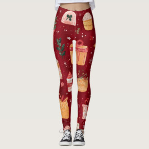 Leggings Coquette Rouge - Friandises et Cadeaux de Noël Cos