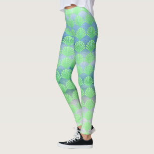 Leggings Coquillages verts mous de diamant