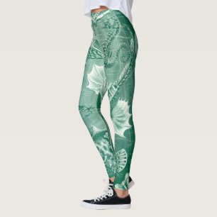 Leggings Coquilles et poissons Teleostei vintage par Ernst 