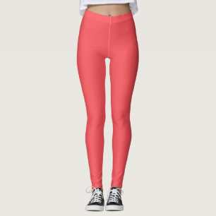 Leggings Corail clair clair uni couleur solide
