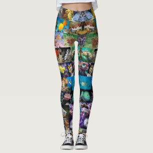 Leggings Coral Reef Marine Life : Poissons et animaux