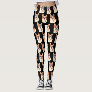Leggings Corgi aux lunettes de soleil roses
