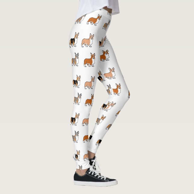 Leggings corgi de gallois de pembroke toutes les bandes (Droite)