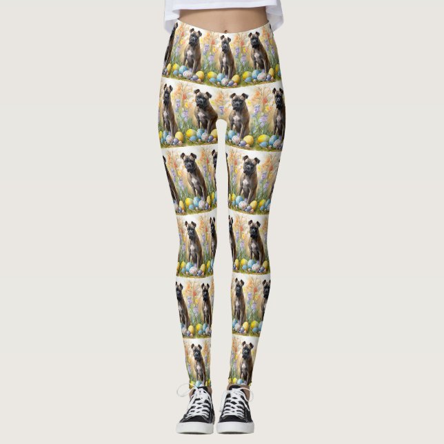 Leggings Corso de canne avec oeufs de Pâques vacances (Devant)