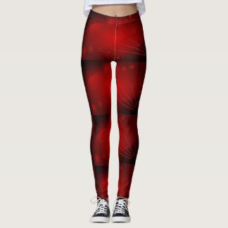 Leggings Cosmic noir et rouge