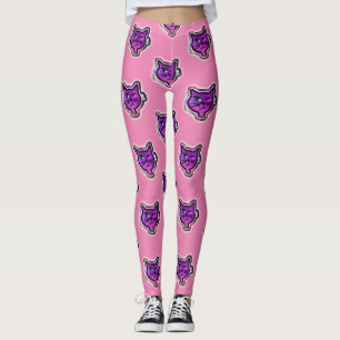 Leggings Cosmos Sparkle Winking Cat Dessin Dessin Cartoon