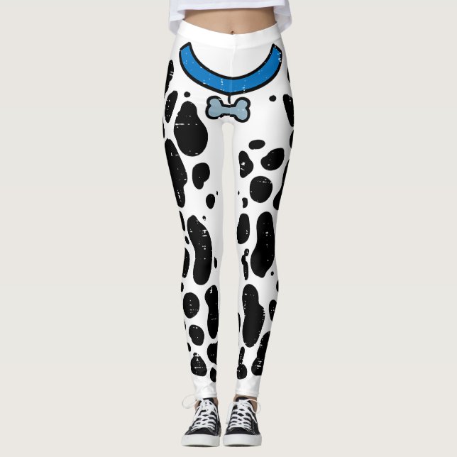 Leggings Costume Dalmatien Bleu Drôle Halloween Chien Homme (Devant)
