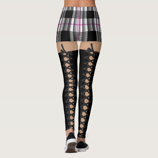 Leggings Costume de fille d'école (lacez) (Dos)