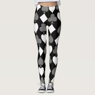 Leggings Costumes de carte, monochromatiques