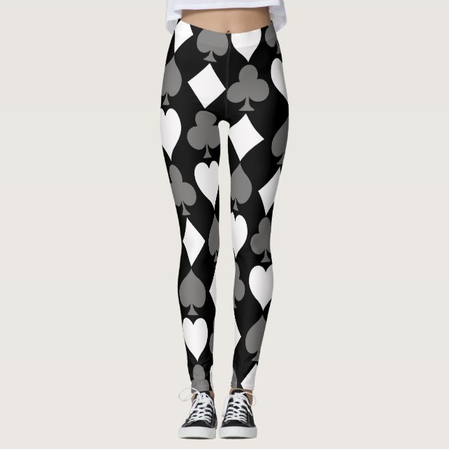 Leggings Costumes de carte, monochromatiques (Devant)